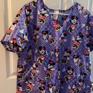 Minnie Mouse Disney Scrub Top